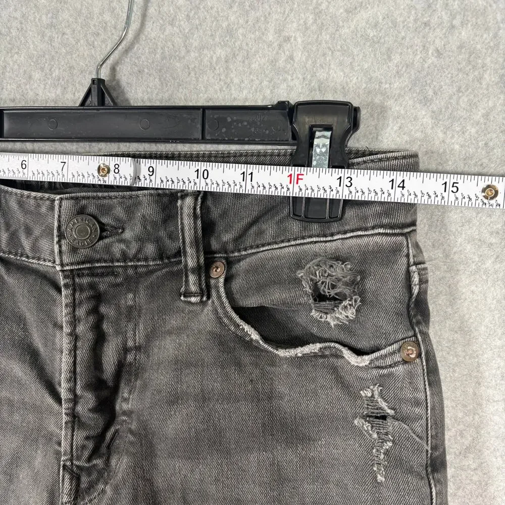 American Eagle Jeans Mens 29x32 Next Level Flex Stacked Destroyed Ripped‎ Torn